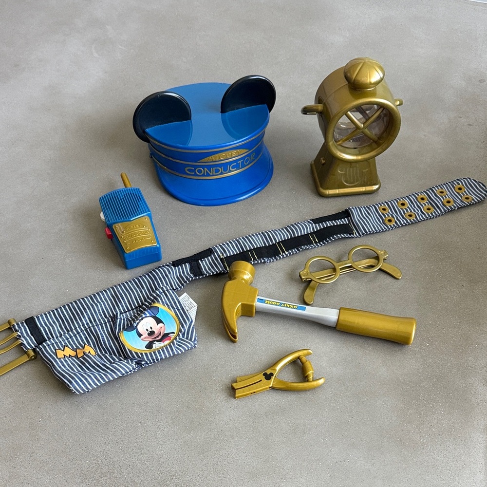 NWOT  Mickey Mouse Train Conductor Play Set